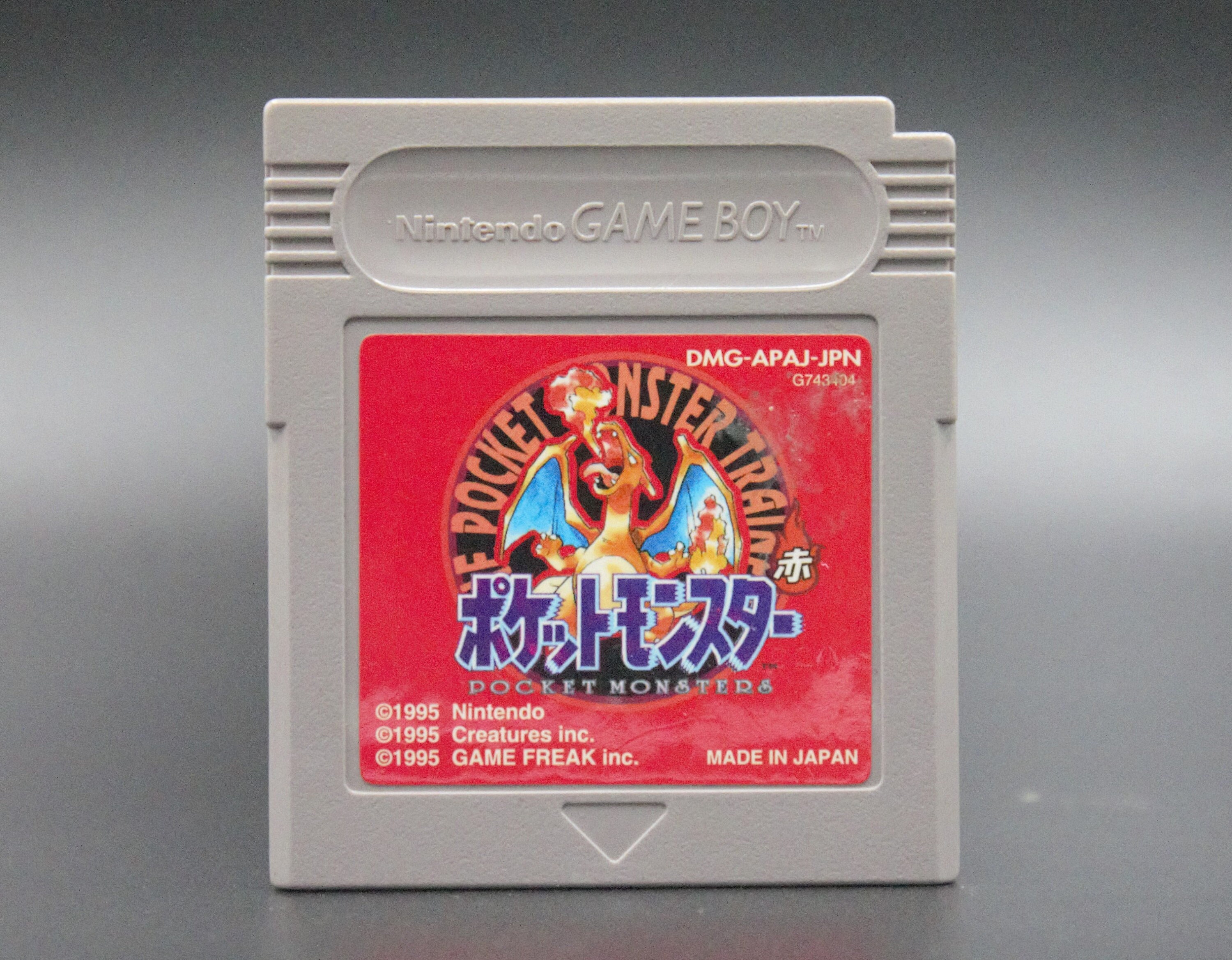 Vintage 1990s Pokémon Nintendo Game Boy Game Cartridge Japanese