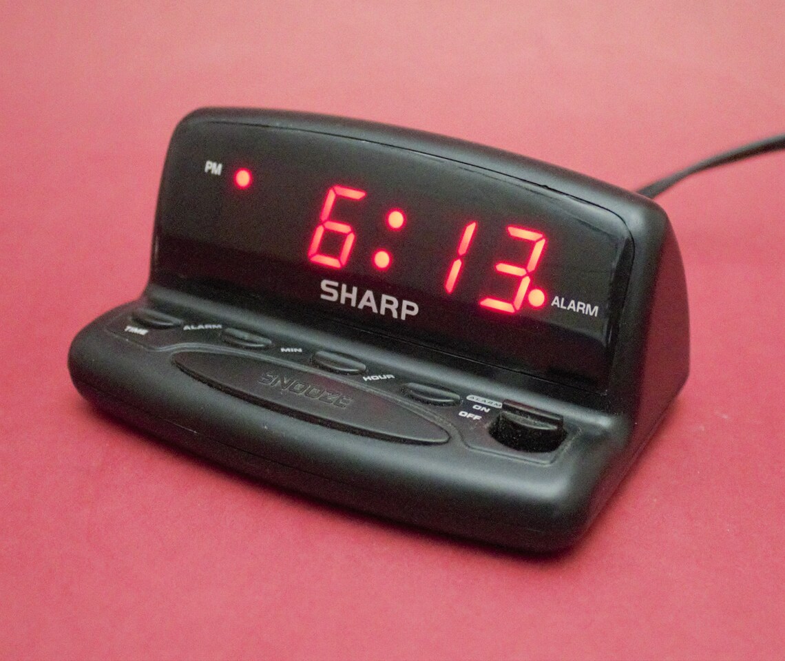 Vintage Digital Alarm Clock Red LED Time Display Buzzer Beep Etsy