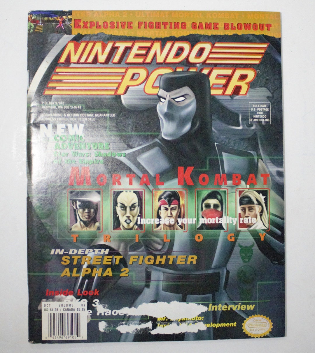 Nintendo Power 1996 Issue Mortal Kombat Trilogy Street Fighter Alpha 2 Miyamoto Donkey Kong Vol 89 Vintage Video Game Magazine NES N64 - Etsy Nintendo Power 1996 Issue Mortal Kombat Trilogy Street Fighter Alpha 2 Miyamoto Donkey Kong Vol 89 Vintage Video Game Magazine NES N64 - Etsy