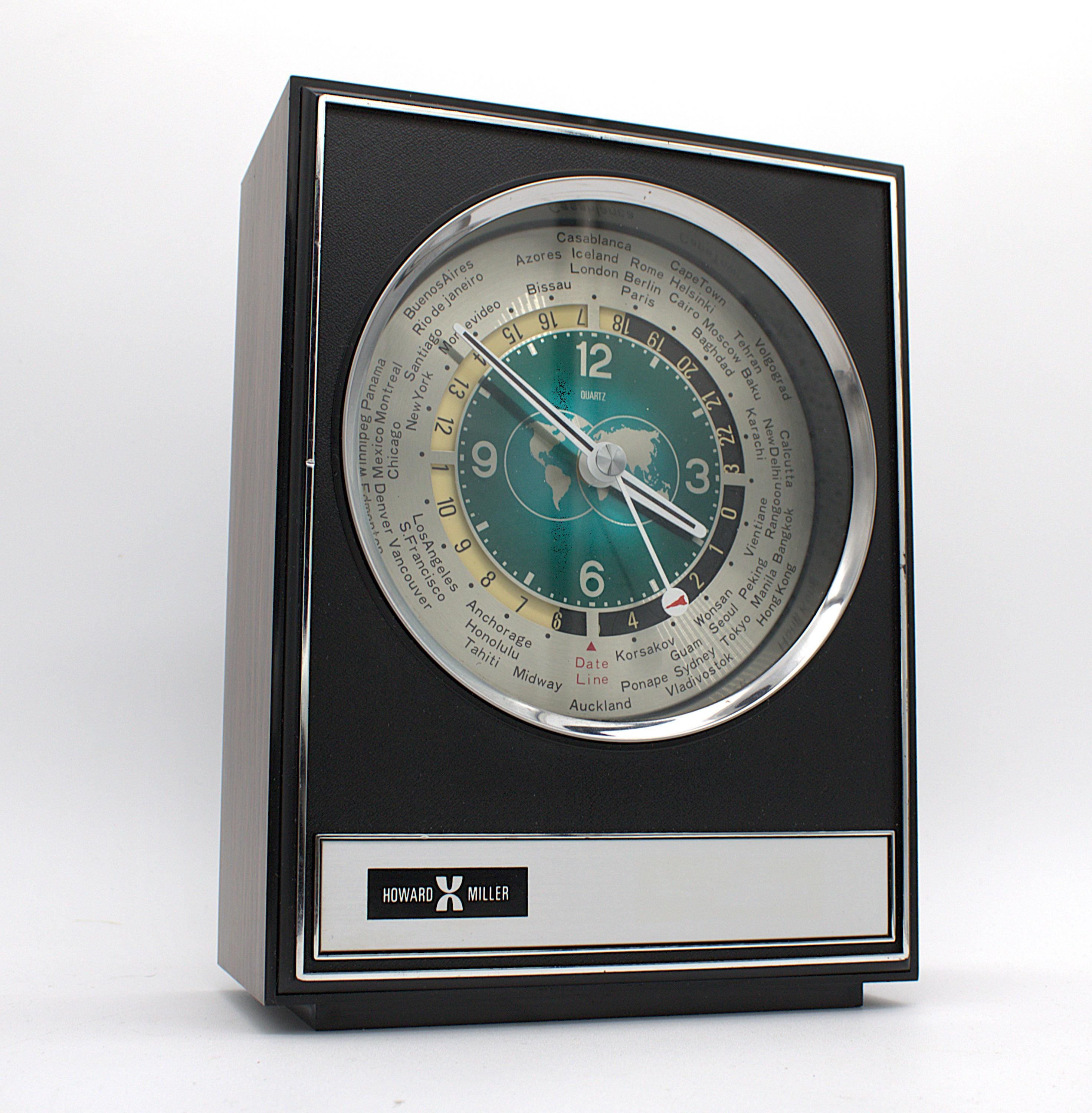 ビンテージ　Howard Miller ハワードミラー ハーマンミラー　世界時計 Howard Miller World Clock - Etsy
