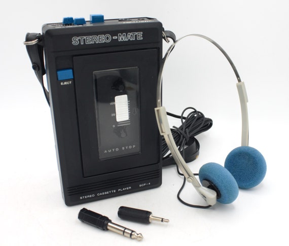 Vintage Stereo-mate Cassette Tape Player Personal Stereo With