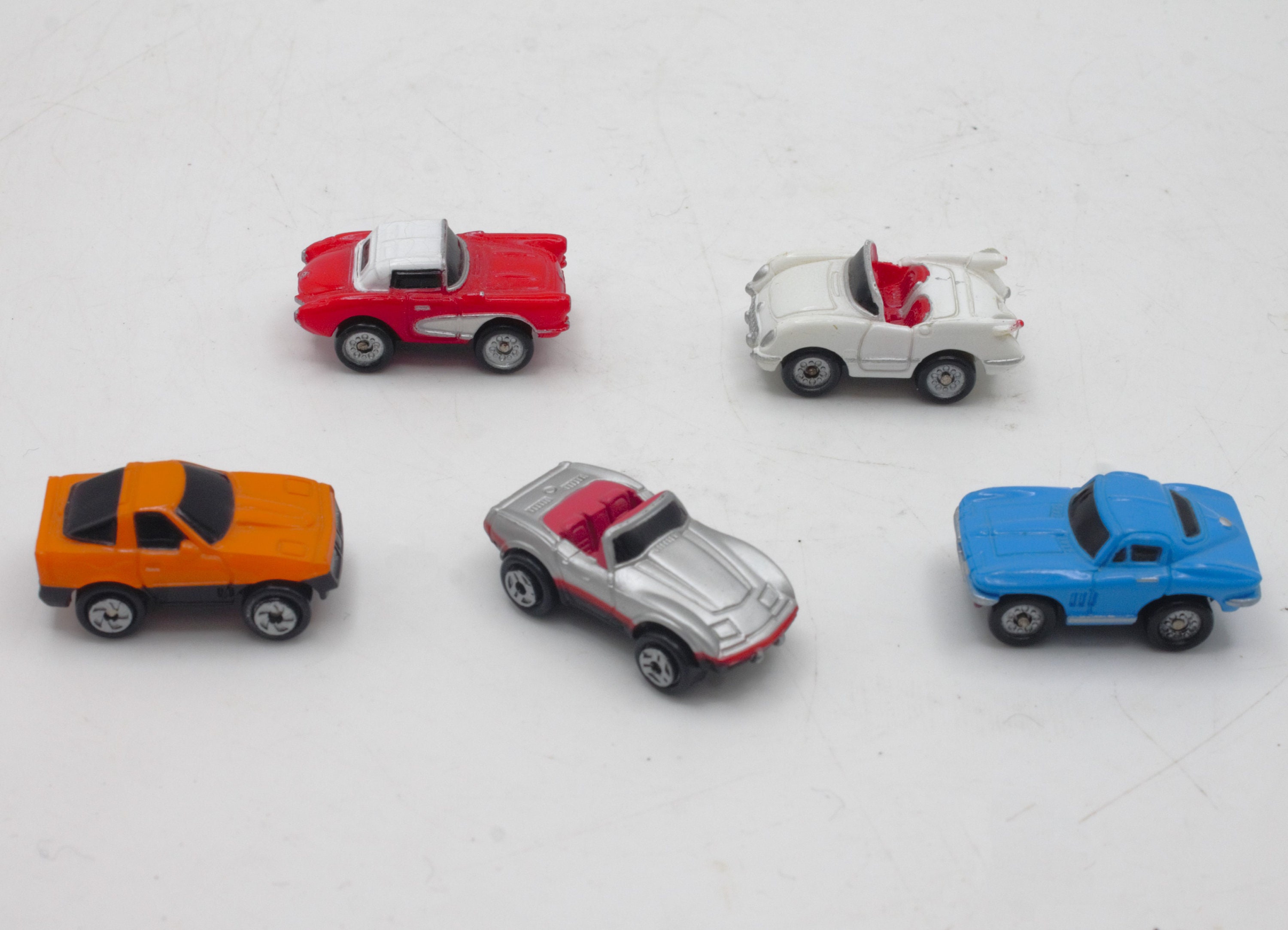 Vintage 1980s Micro Machines Corvette Sports Car Set 1950s 60s 70s