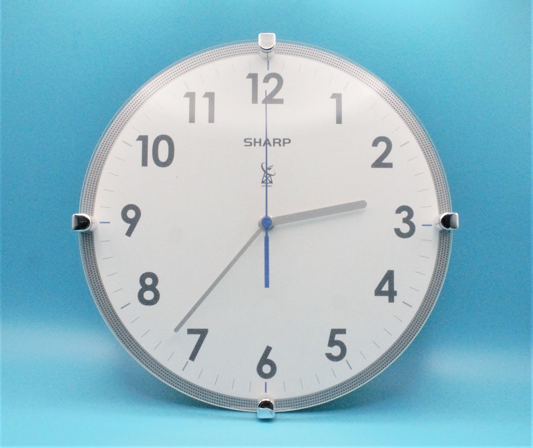 Vintage Atomic Clock Wall Mount Clear Chrome White Analog Dial Etsy