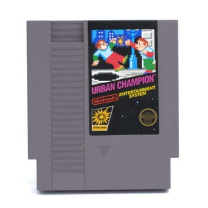 Vintage Nintendo Urban Champion video game cartridge original NES 8-Bit console Nintendo Action Series street fighter pixel art Japan 1988