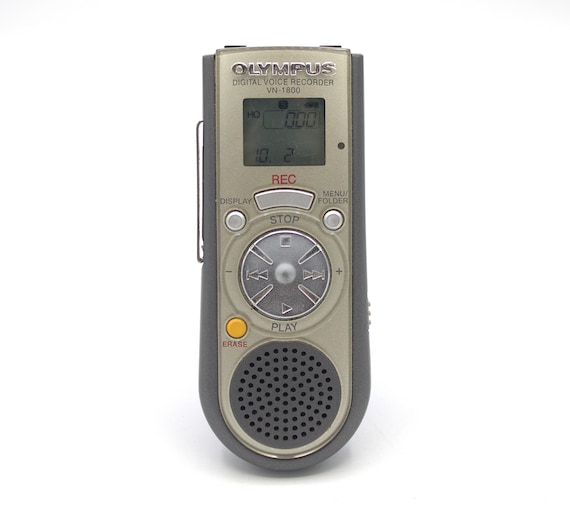 Vintage Olympus digital audio recorder LCD display screen 3-hour voice recording storage capacity files