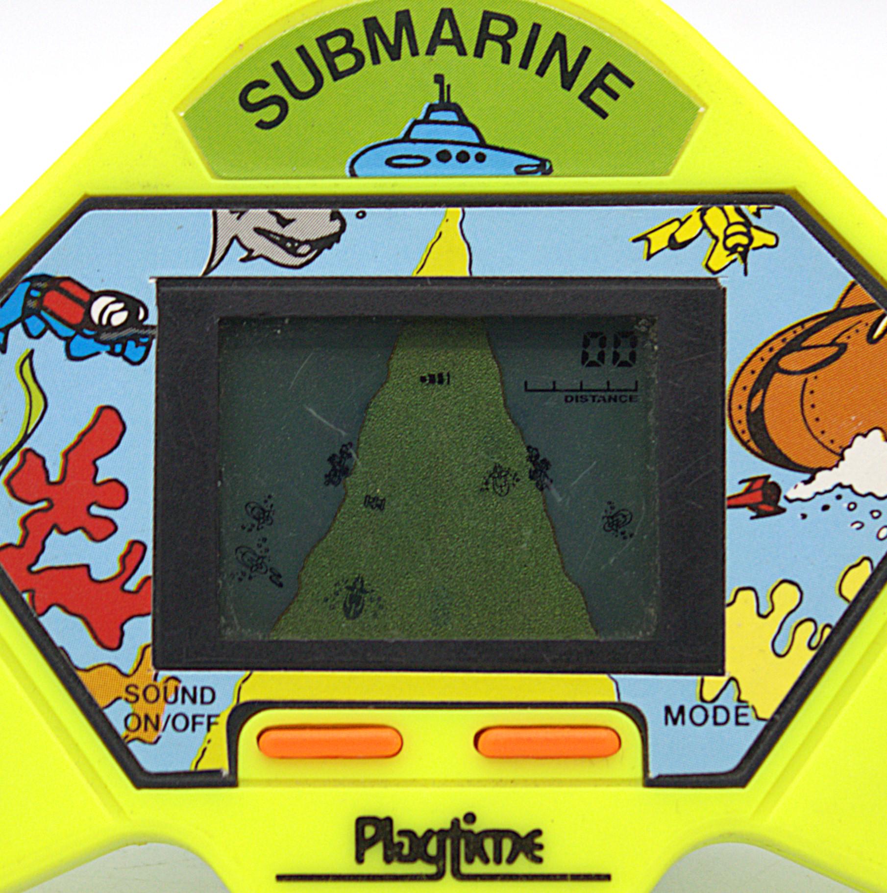 Vintage 1980s Handheld Game Submarine LCD Digital Display With