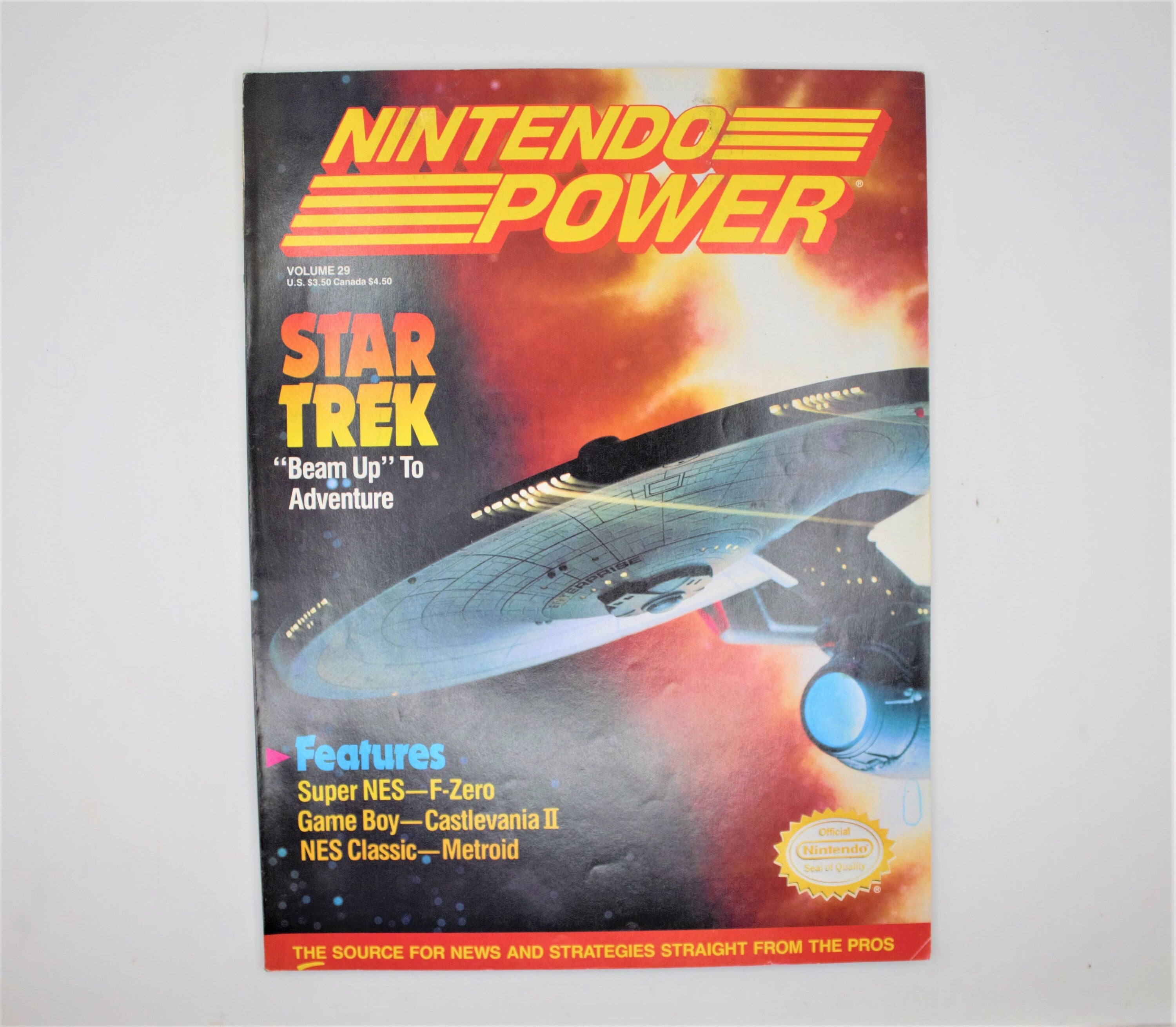 Nintendo Power 1991 Issue Star Trek F-zero Bart Simpson Camp