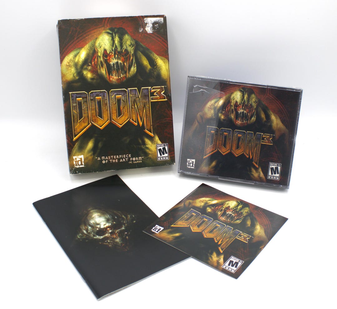 Vintage Doom 3 PC Game Sealed in Case With Manual and Guide Iconic ...