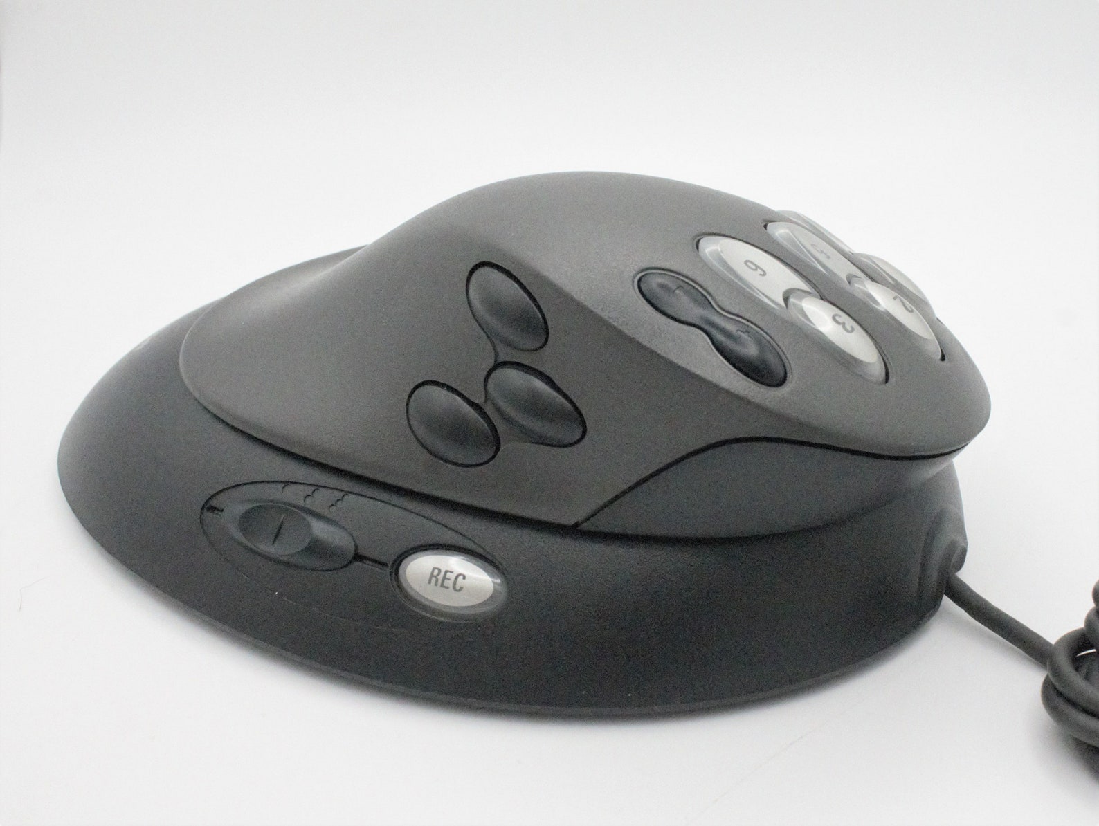 Vintage PC Mouse Microsoft Sidewinder Strategic Commander Swivel Palm
