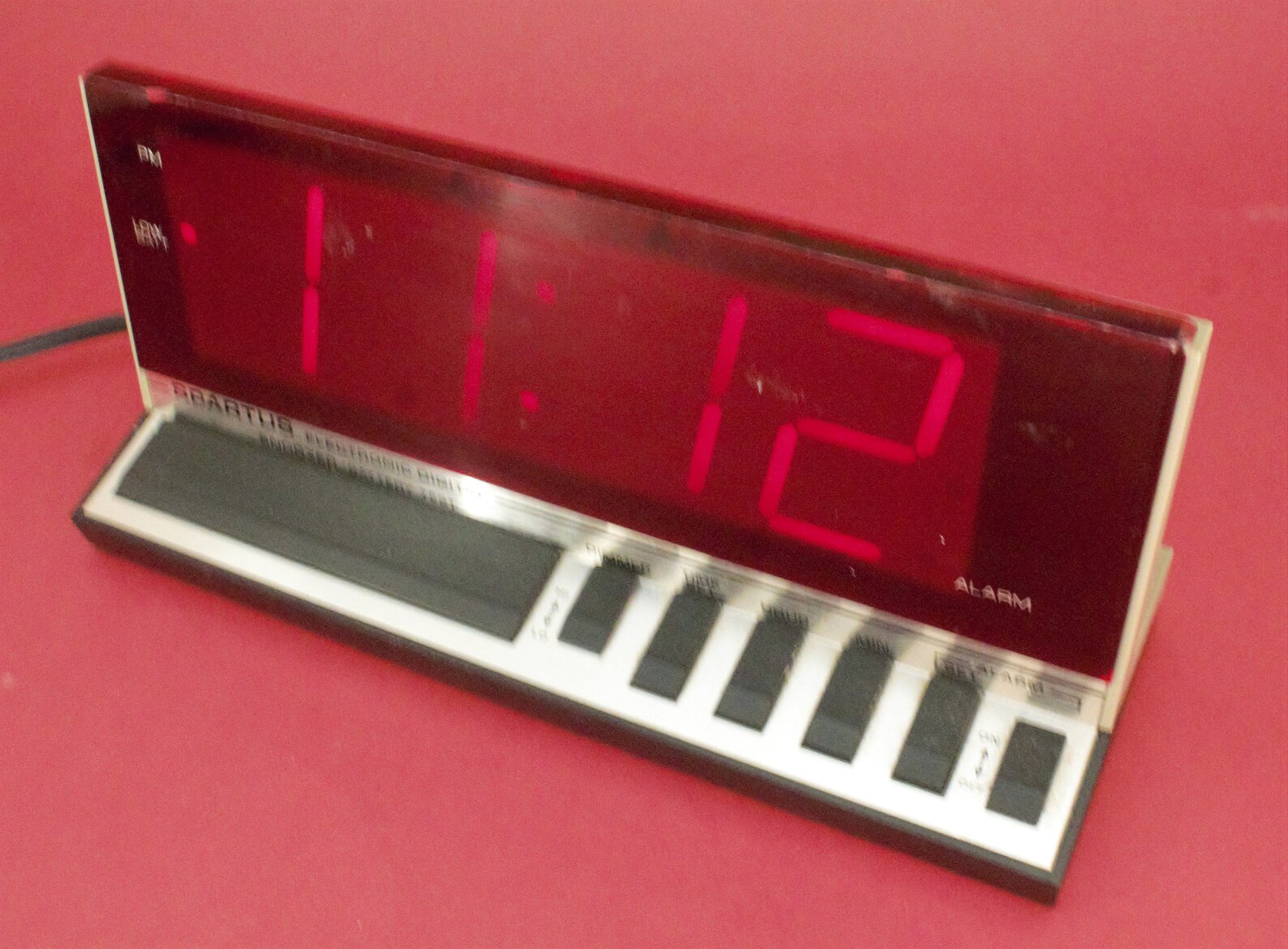 Vintage Digital Alarm Clock Large Red LED Lighted Time Display Etsy