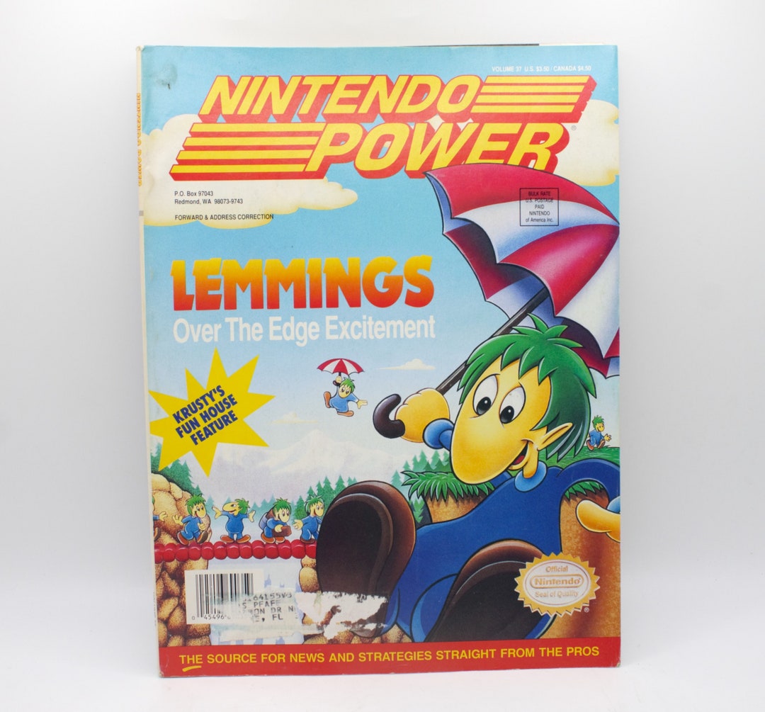 Nintendo Power 1992 Issue Lemmings Star Wars Krusty's Super Fun