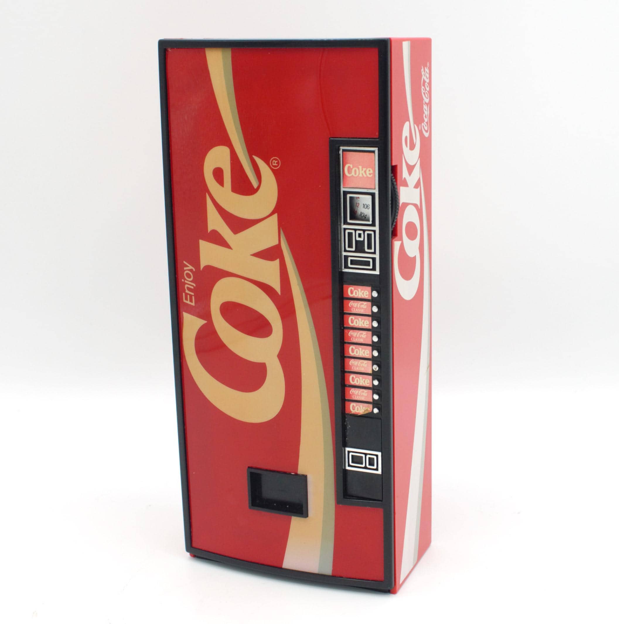 Vintage 1980's Coke Mini Vending Machine AM/FM Receiver Radio Coca