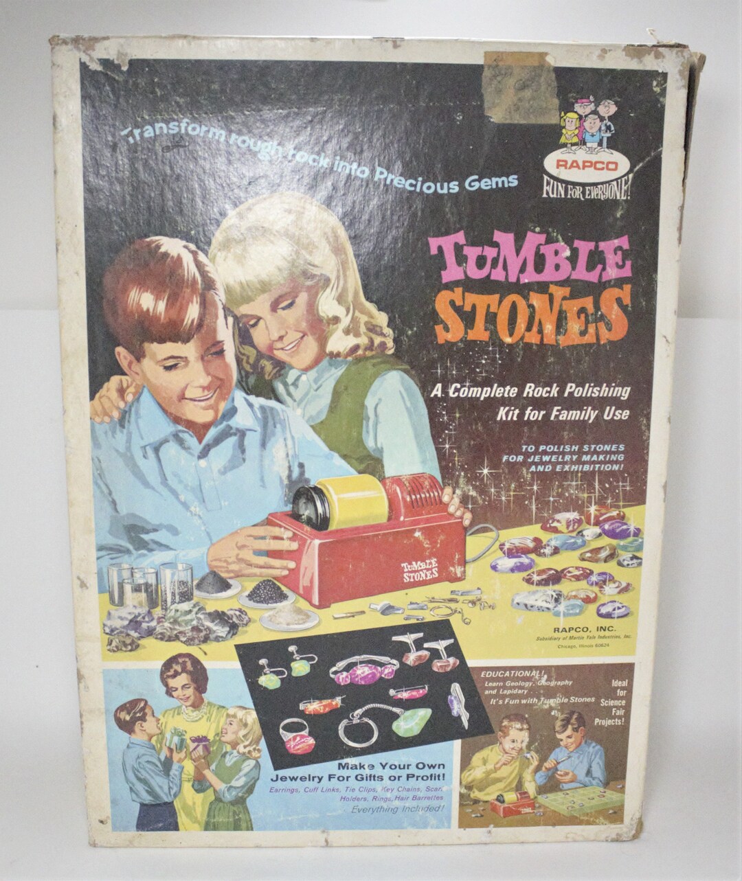 Vintage Rock Tumbler Tumble Stones Electric Motorized Polishing Machine