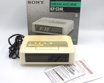 Vintage Sony Dream Machine AM/FM Radio Digital Alarm Clock Model