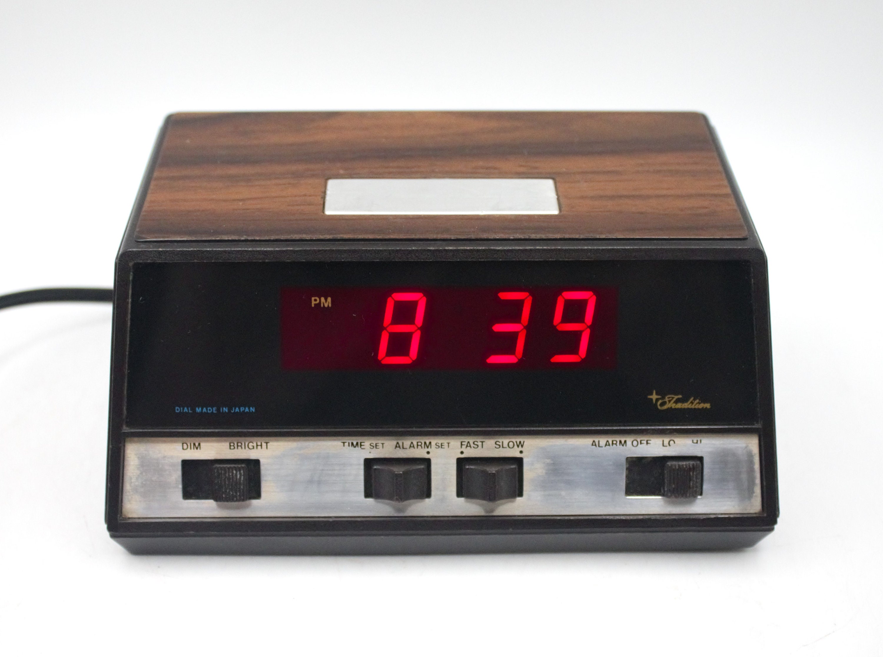 Vintage Digital Alarm Clock Electronic Red LED Time Display