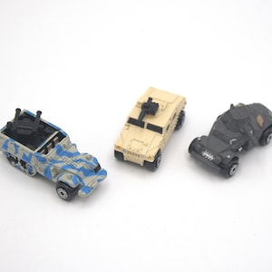 Vintage 1980s Micro Machines miniature vehicle set military army armored tank Humvee halftrack Galoob 1988