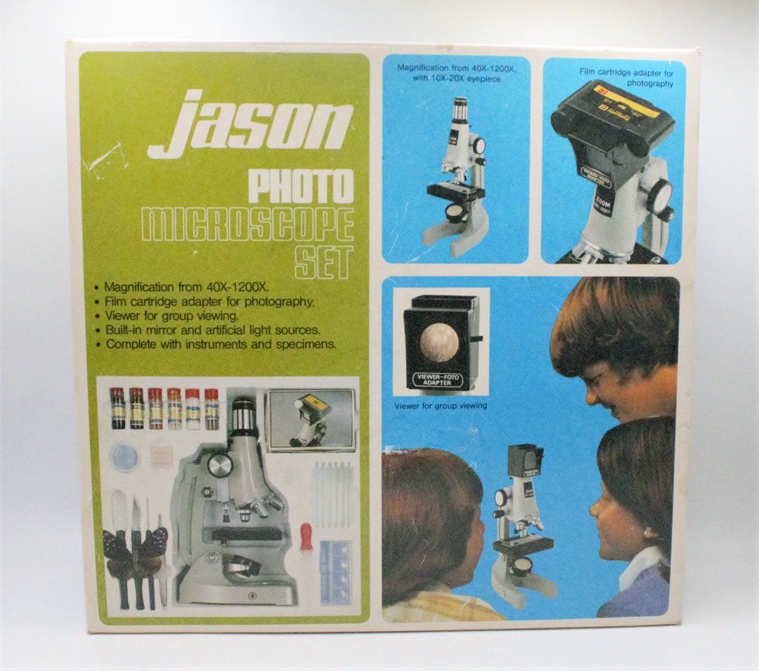 Vintage Microscope Set With Camera Photographic Attachment Etsy