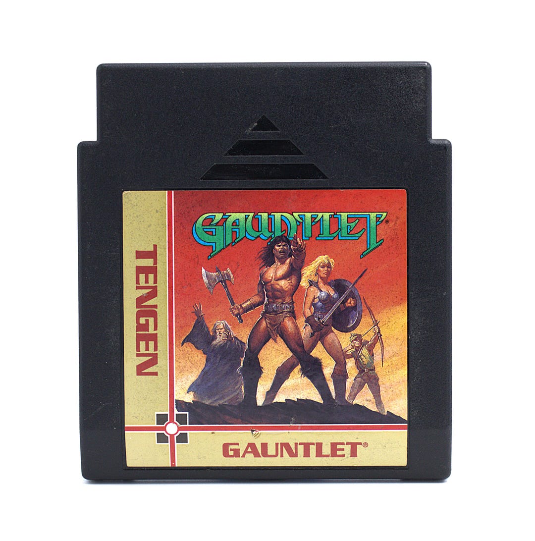Vintage Nintendo Game Gauntlet Black Unlicensed Cart Original NES