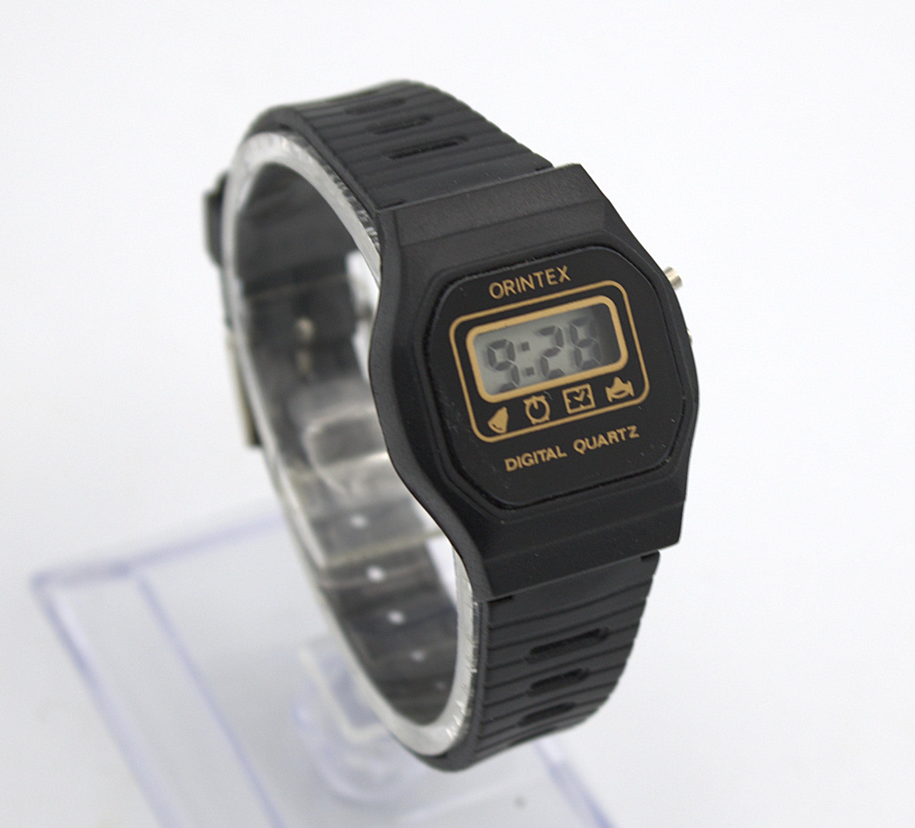Vintage 1980s Digital Watch Orintex LCD Quartz Dial Time Display