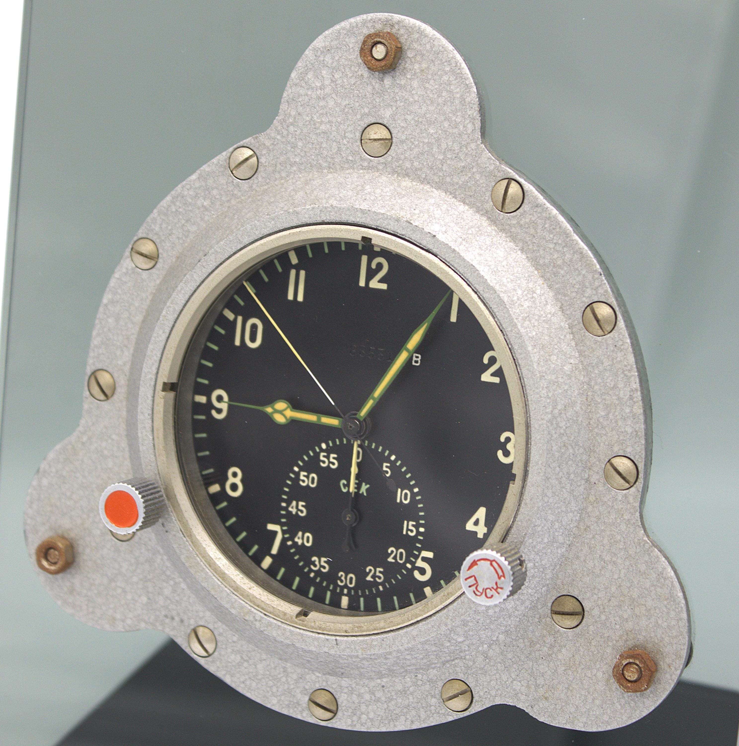 Vintage MIG-29 Clock Authentic Soviet USSR Fighter Jet Cockpit