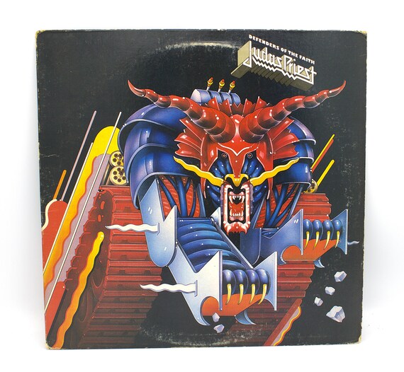 Vintage 80s Vinyl Judas Priest Defender of the Faith 1984 the