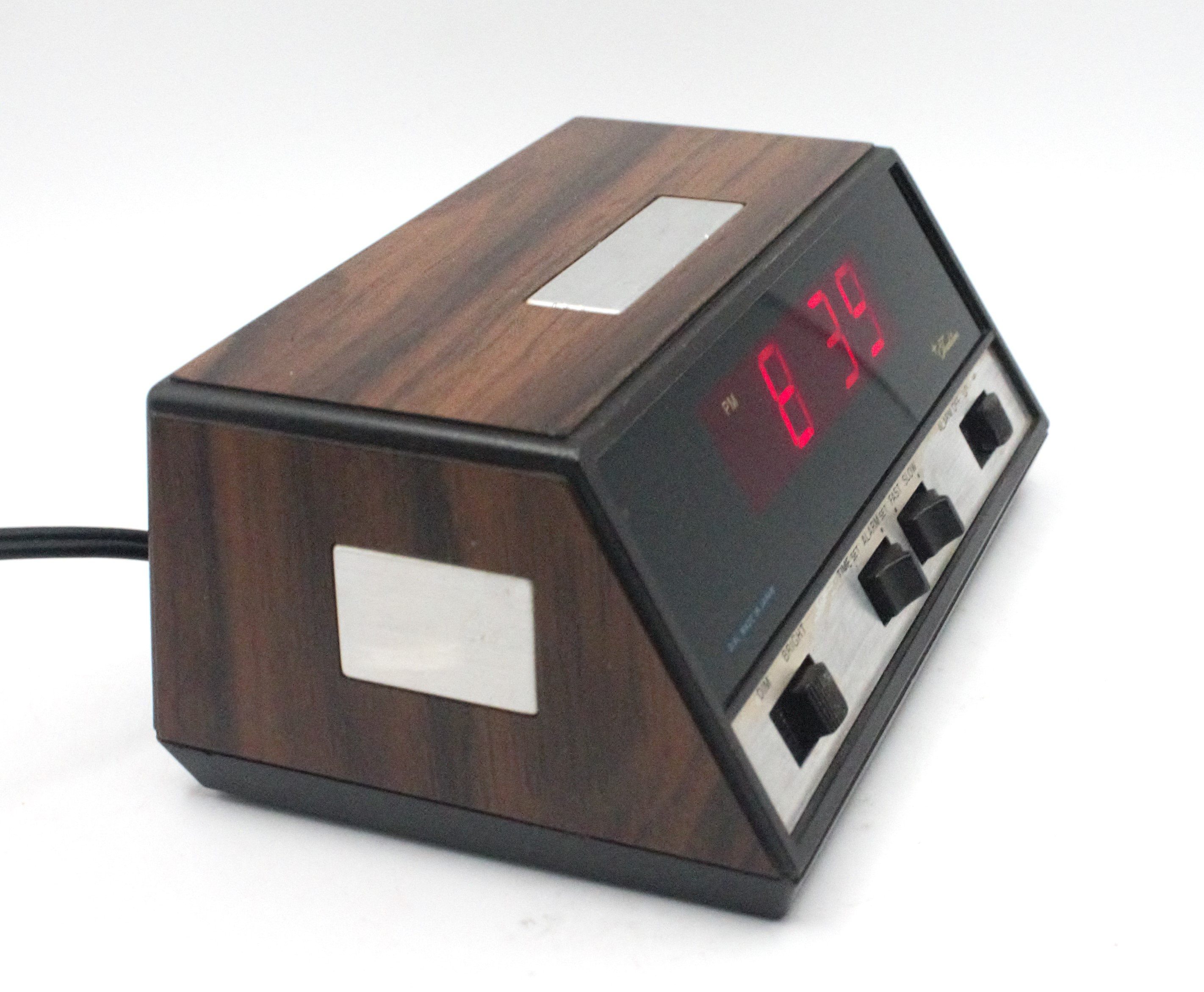 Vintage Digital Alarm Clock Electronic Red LED Time Display