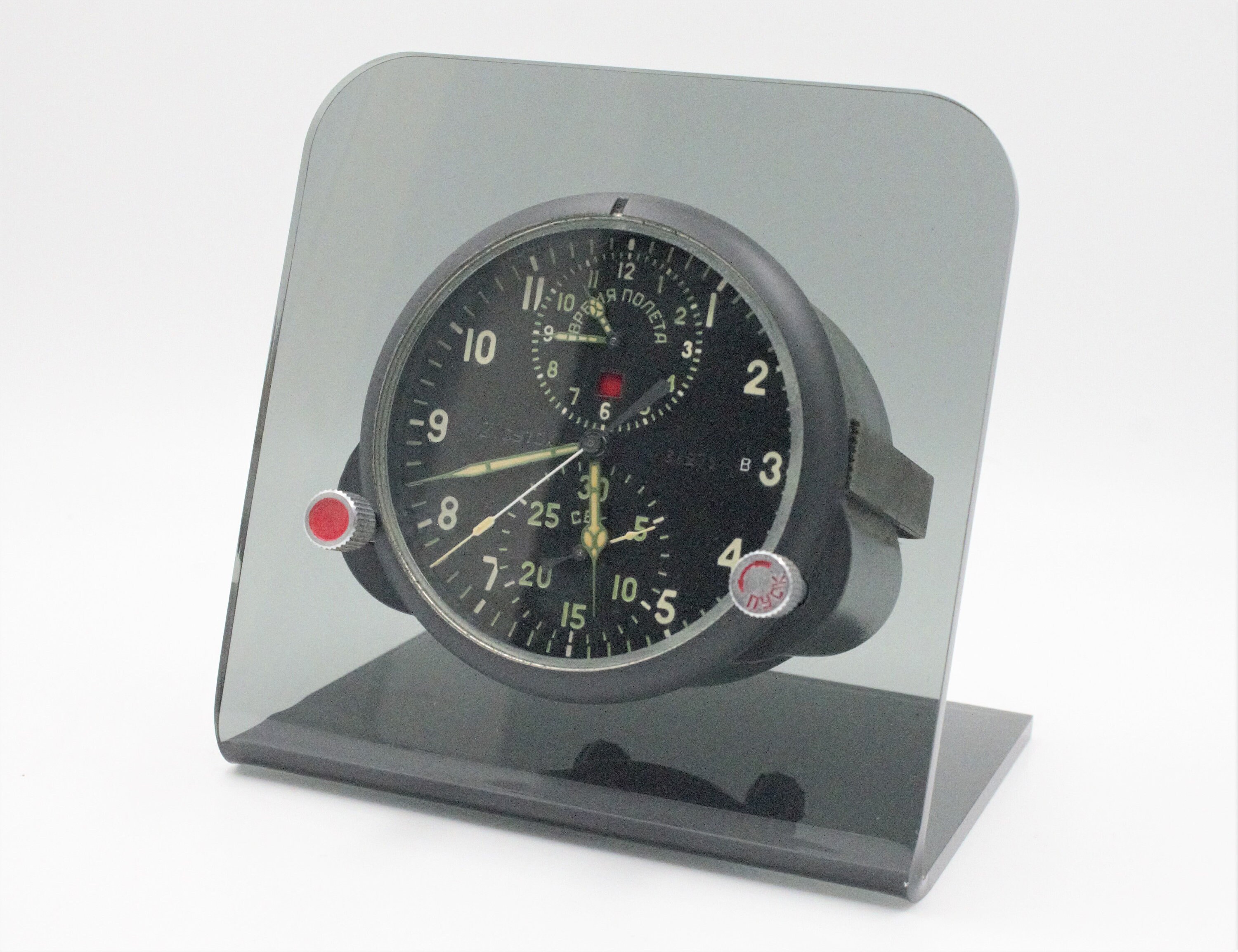 Vintage MIG-29 Clock Authentic Soviet USSR Fighter Jet Cockpit 
