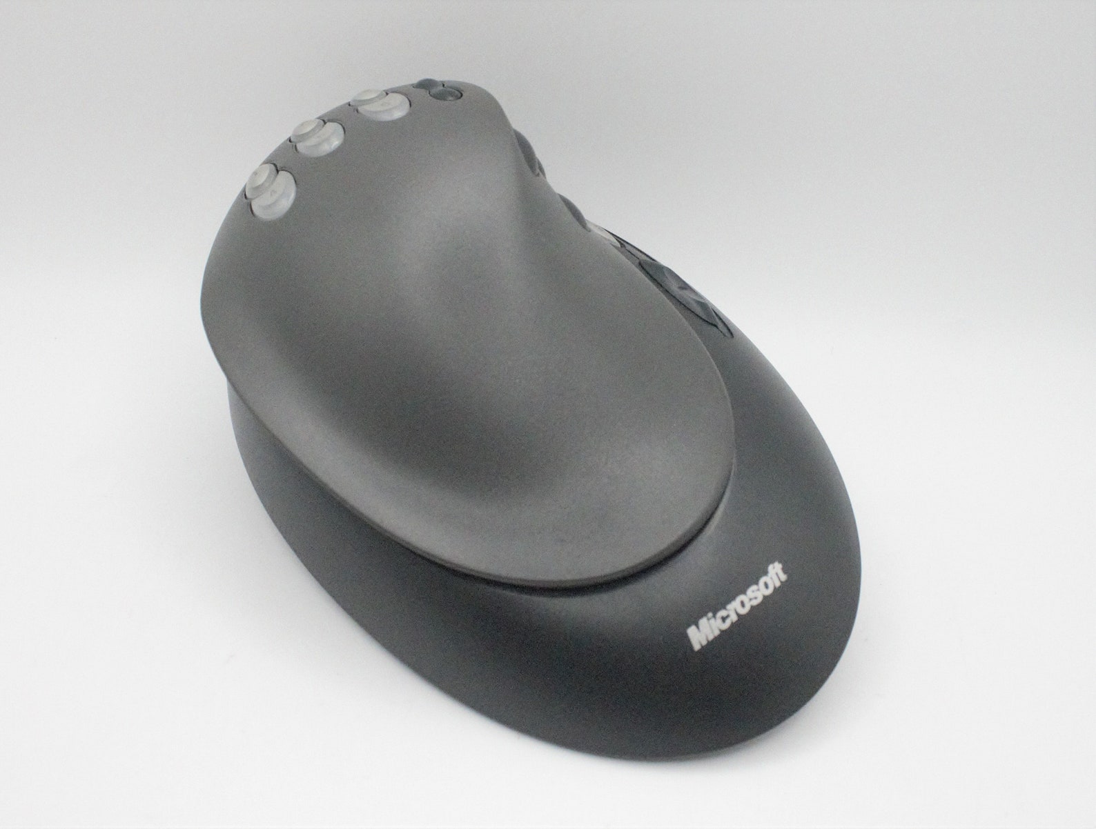 Vintage PC Mouse Microsoft Sidewinder Strategic Commander Swivel Palm