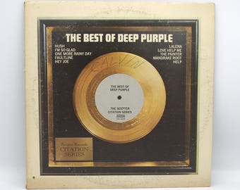 Vintage 70s vinyl The Best of Deep Purple 1972 compilation mix original recording 12" stereo LP Sceptor Records