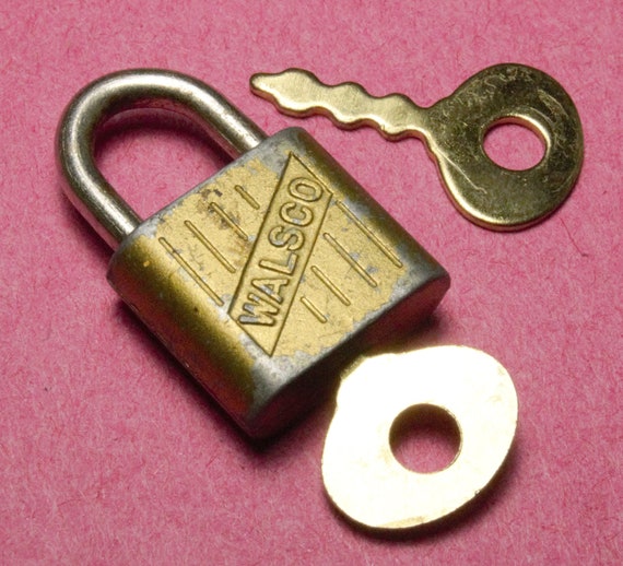 Vintage Walsco Mini Lock Small Brass Padlock USA Etsy