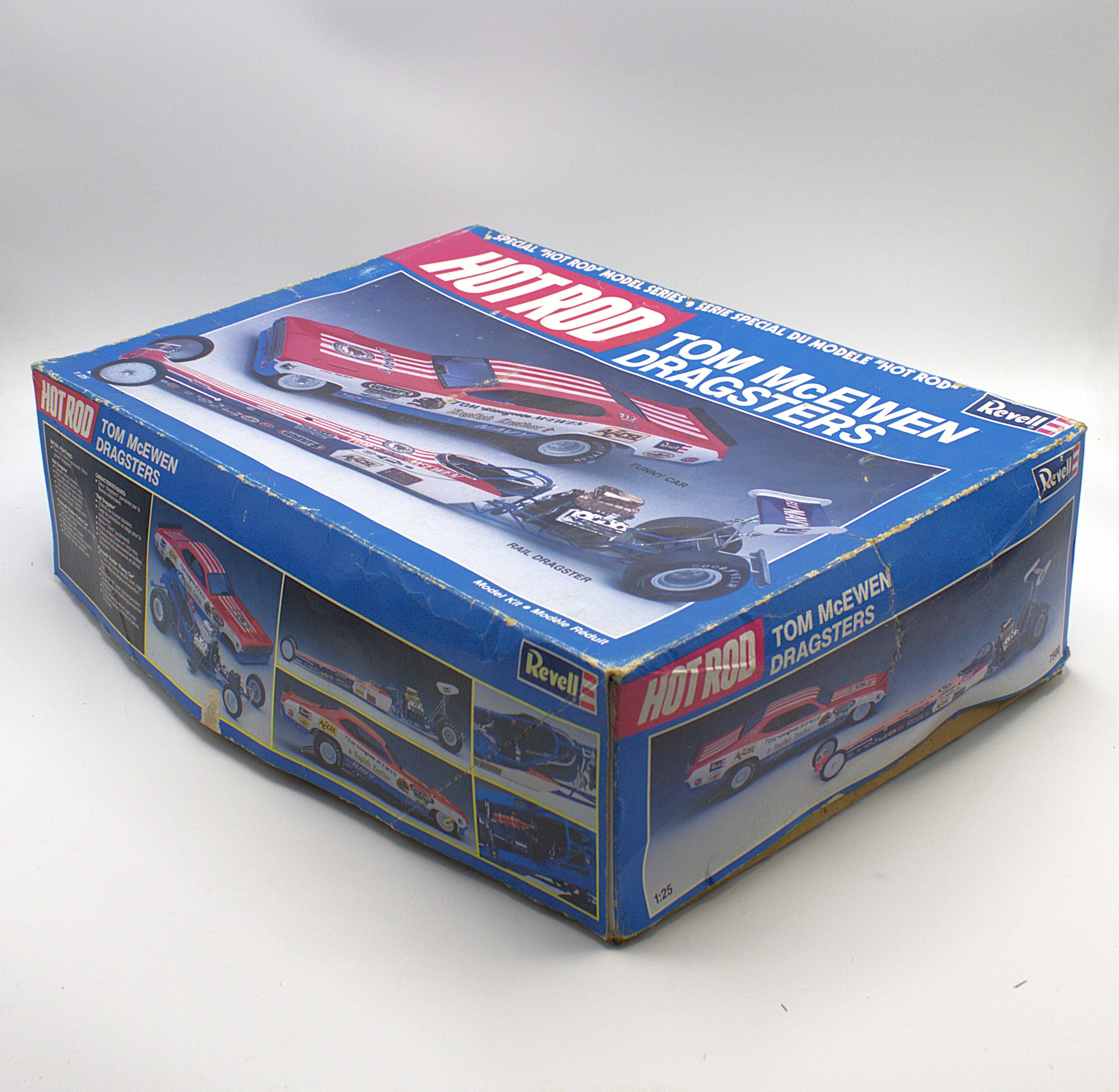 Vintage 1980s Revell Hot Rod Tom Mcewen Dragster Set Model Kit 1