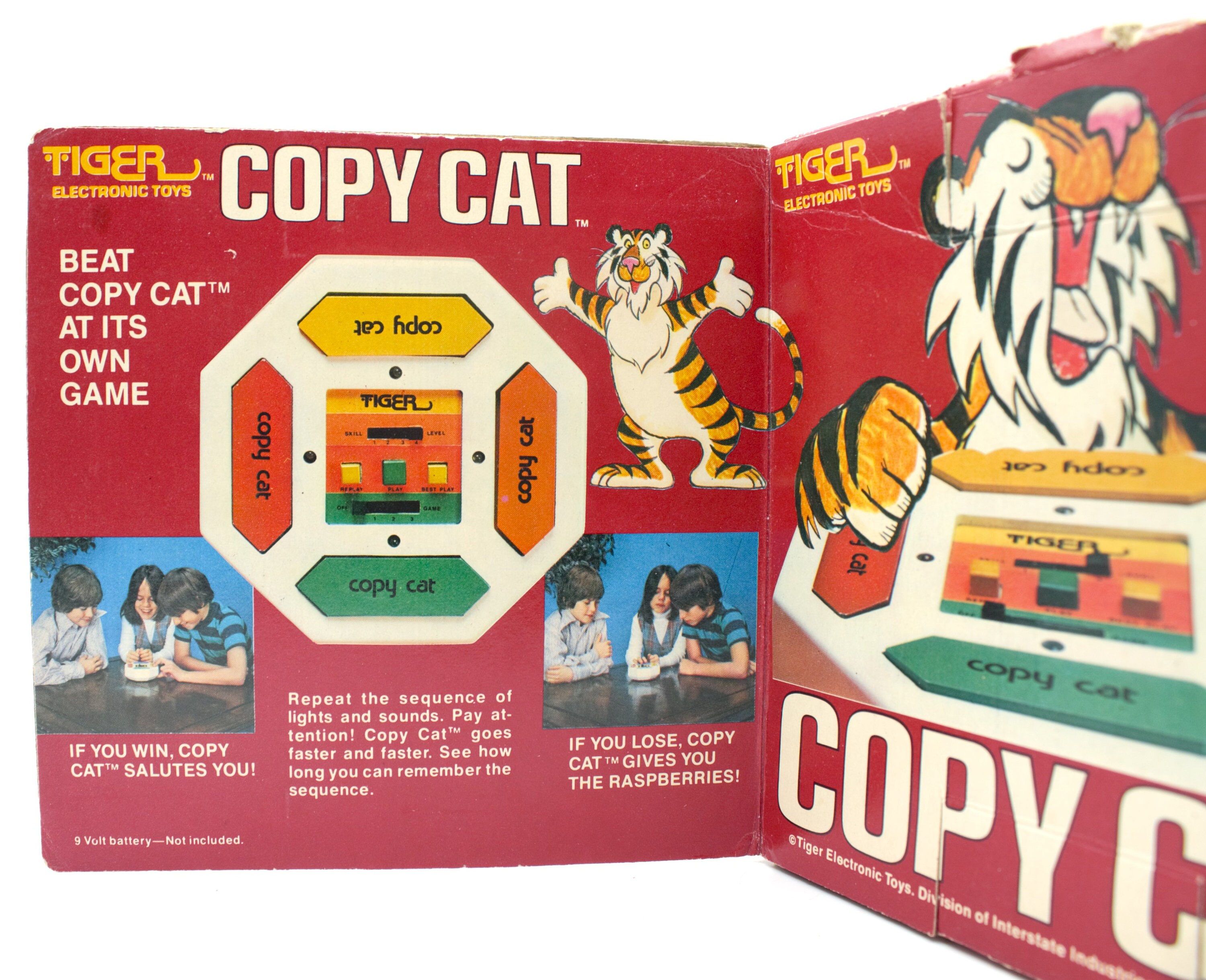 Vintage 1970s Copy Cat Handheld Electronic Game Colored LED