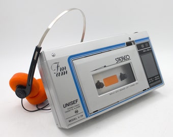 レトロ ステレオ 通電確認済み品 CASSETTE MUSIC MATE Vintage Stereo-mate Cassette Tape Player Personal Stereo