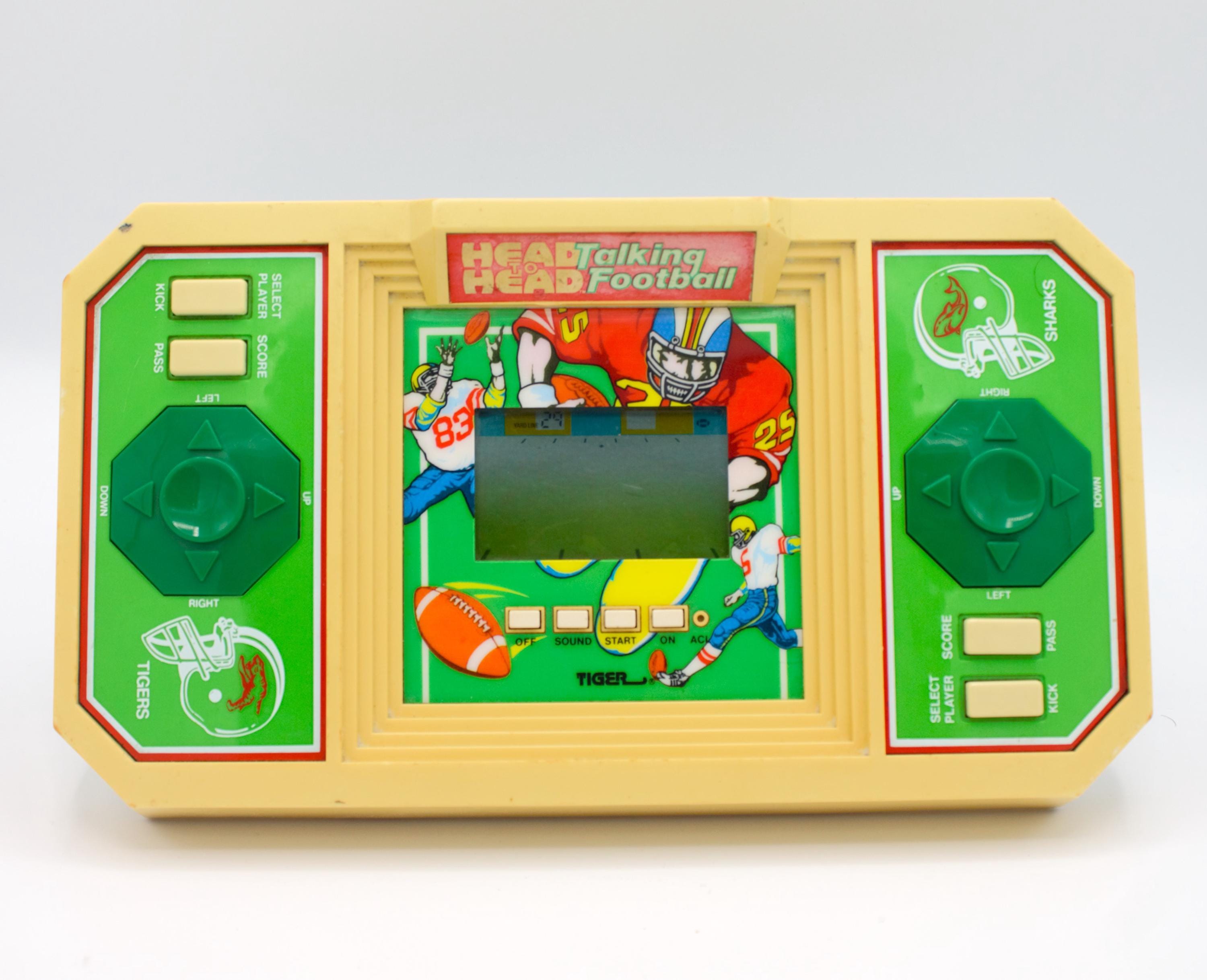 Vintage 1988 Electronic Football Game Head-to-head Talking LCD