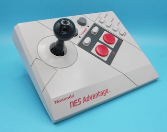 Vintage 1987 NES Advantage original Nintendo game system controller arcade joystick turbo big button 1980s video game console