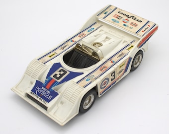 Vintage 1970s Porsche race car model  toy miniature scale replica #3 Martini Racing Formula One F1 style road racer Roxy Toys
