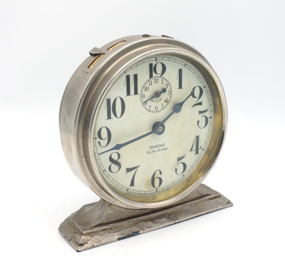 Vintage Westclox Big Ben De Luxe Alarm Clock Spring Wound