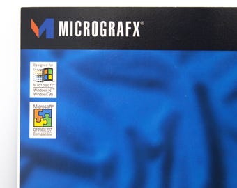 コンピュータ・IT MICROGRAFX WINDOWS DRAW6 Vintage Print Studio Windows Draw 6 Premier Edition Micrografix