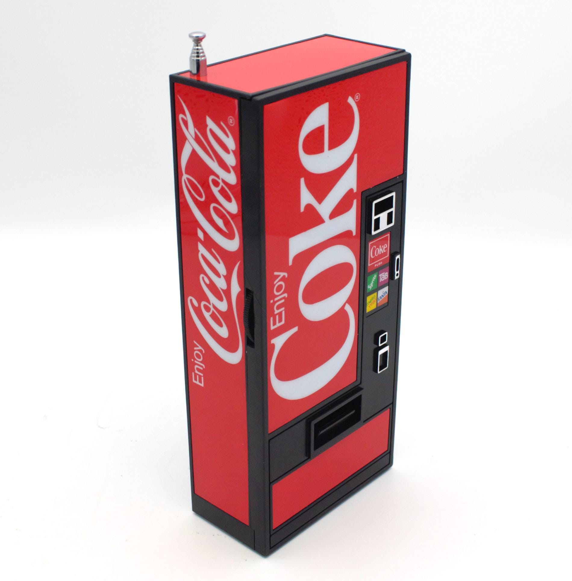 Vintage 1980's Coke Mini Vending Machine AM/FM Radio Receiver