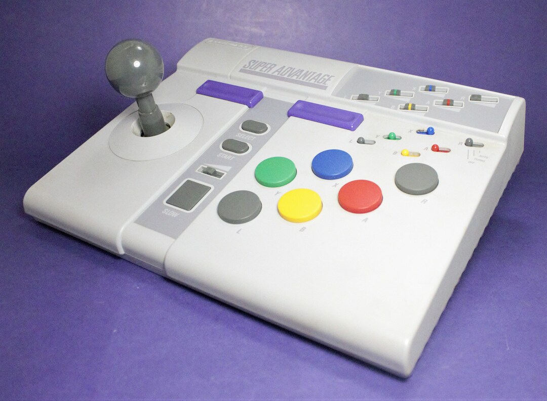 Vintage Super Nintendo Game Controller SNES Advantage Arcade Etsy