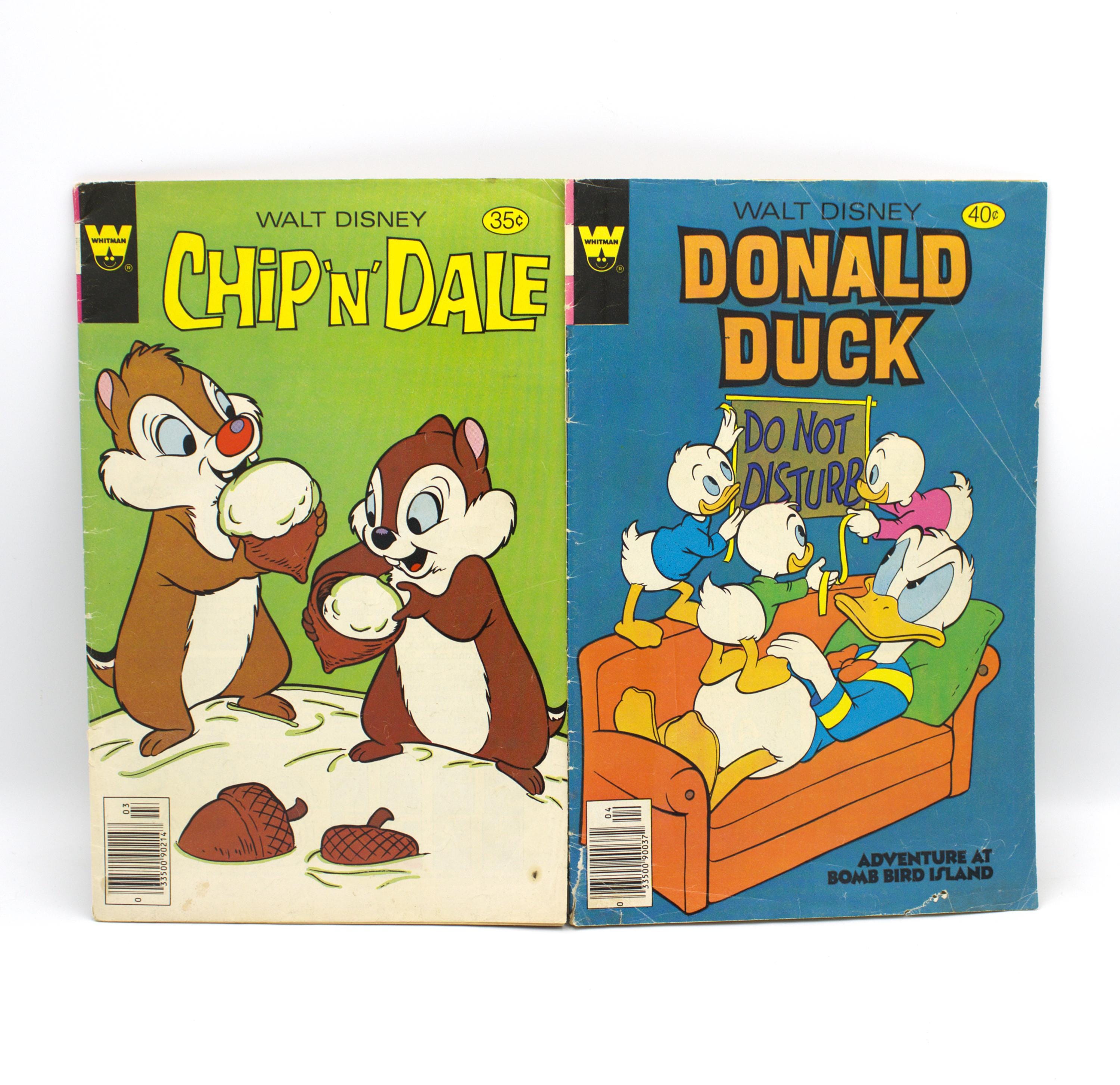 Vintage 1970s Comic Books Walt Disney Chip & Dale and Donald Duck