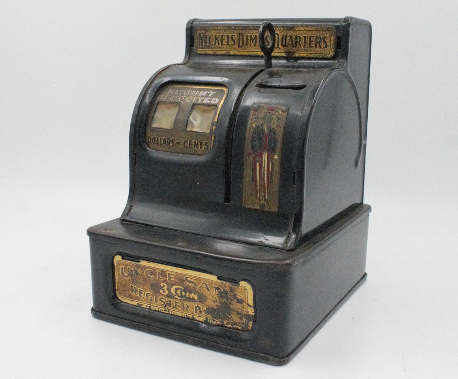 Vintage Uncle Sam's Cash Register 3 Coin Counting Bank - Etsy
