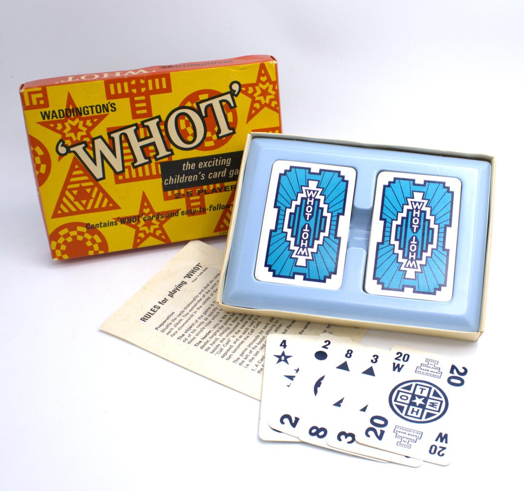 Vintage 1960s Whot Card Game Classic Children's Game Waddington's 'whot ...