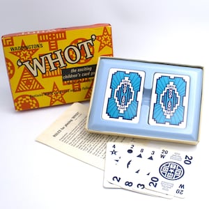 Vintage 1960s Whot Card Game classic children's game Waddington's 'Whot' England 1968