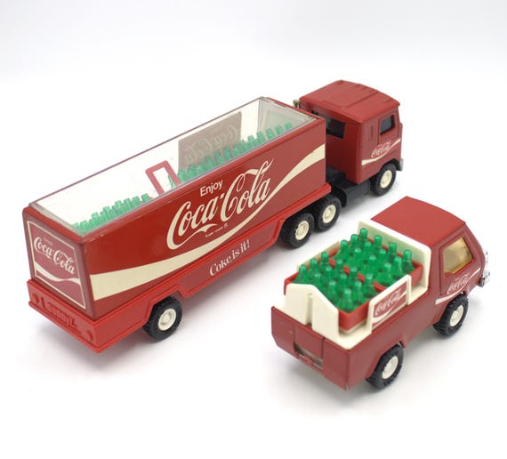 Vintage 1980s Coca-cola Delivery Vehicle Set Mack Semi Truck and
