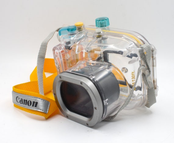 Vintage Canon Waterproof Camera Case Clear Rubber Airtight Sealed Vintage Canon Waterproof Camera Case Clear Rubber Airtight Sealed