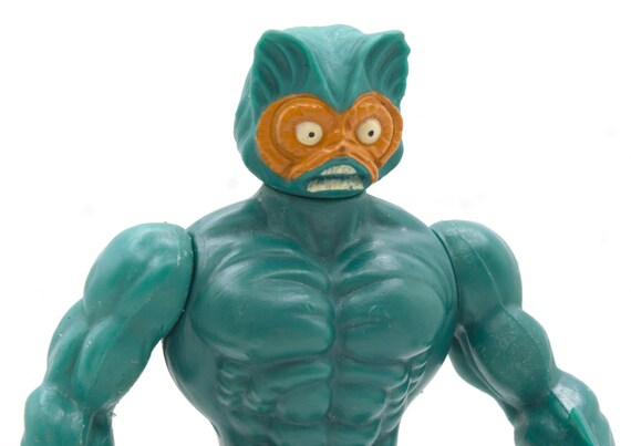 Vintage 1981 He-man Masters of the Universe Mer-man Blue Sea
