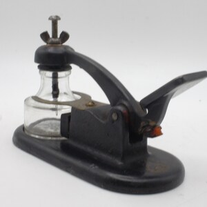 Antique inkwell dabber glass jar well architect precision drawing desktop drip ink dispenser image 3