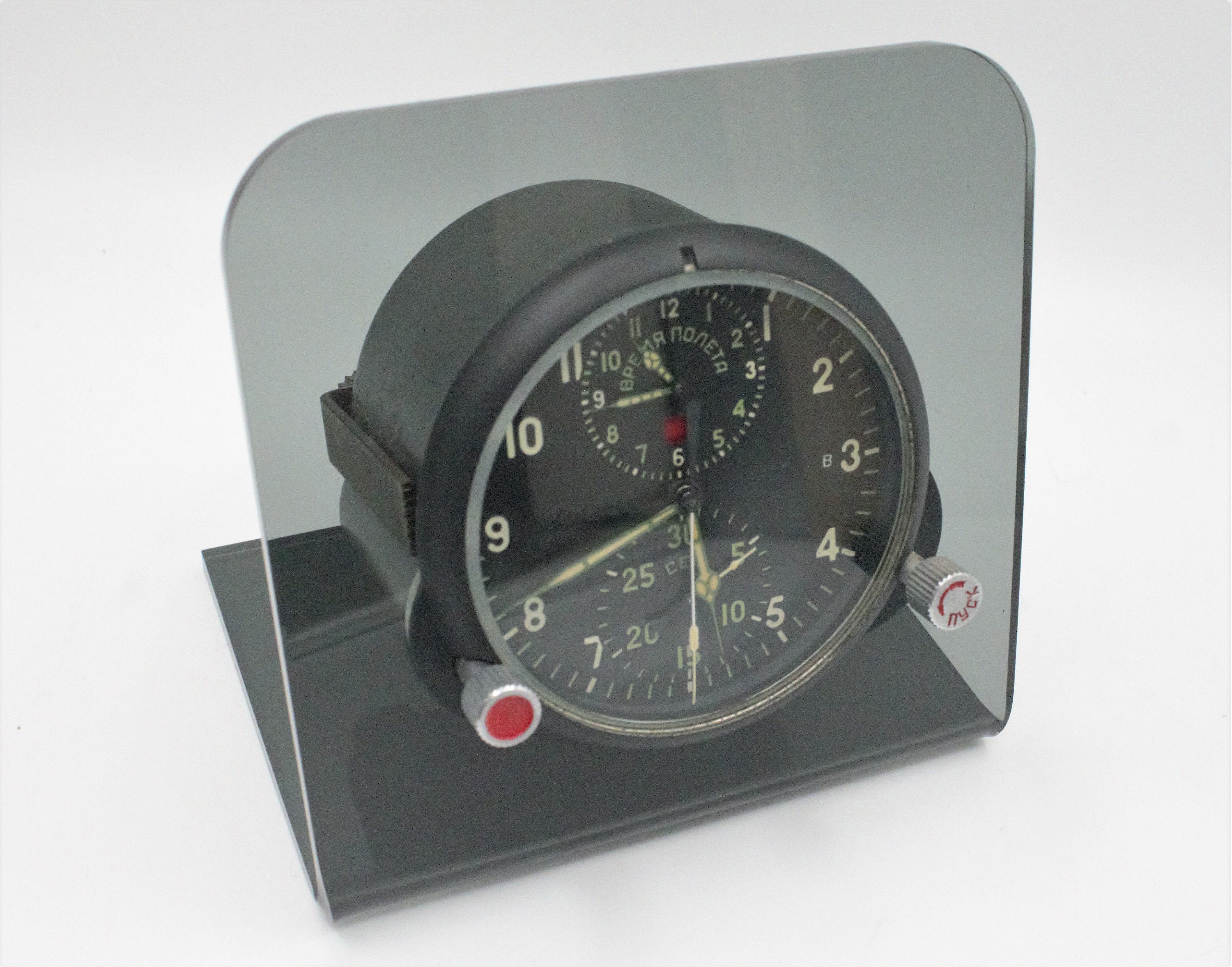 Vintage MIG-29 Clock Authentic Soviet USSR Fighter Jet Cockpit