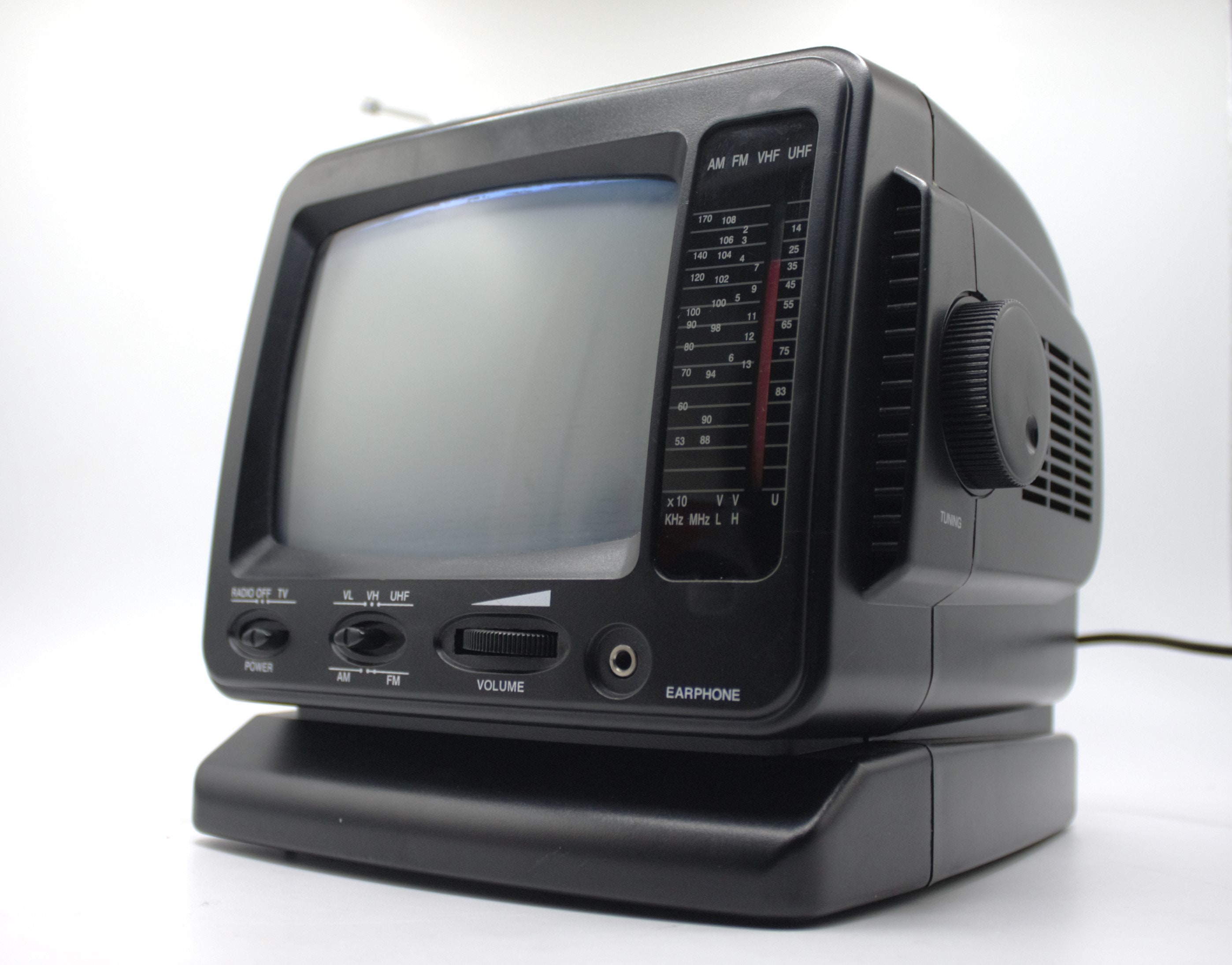 Vintage 5 B&W TV Mini Portable Tube Television Set AM/FM Etsy